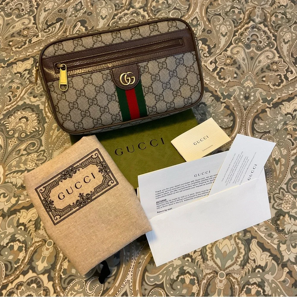 Gucci GG Supreme Ophidia Sling Belt Bag - Picture 1 of 15